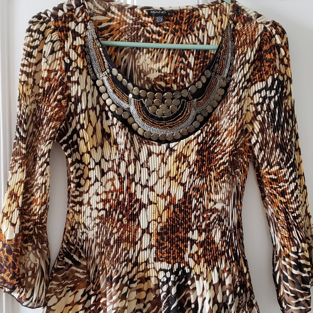 Animal print blouse